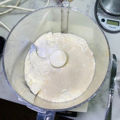 Flour and sugar in food processor | AnnaMaria's
